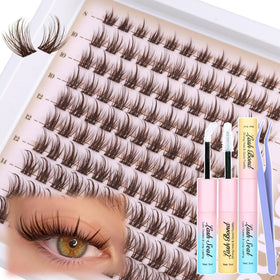 Mavphnee Brown Lash Clusters Kit packaging front view