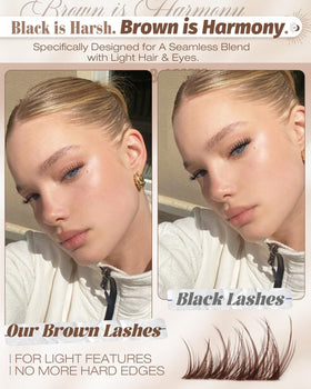 Mavphnee Brown Lash Clusters Kit with precision applicator