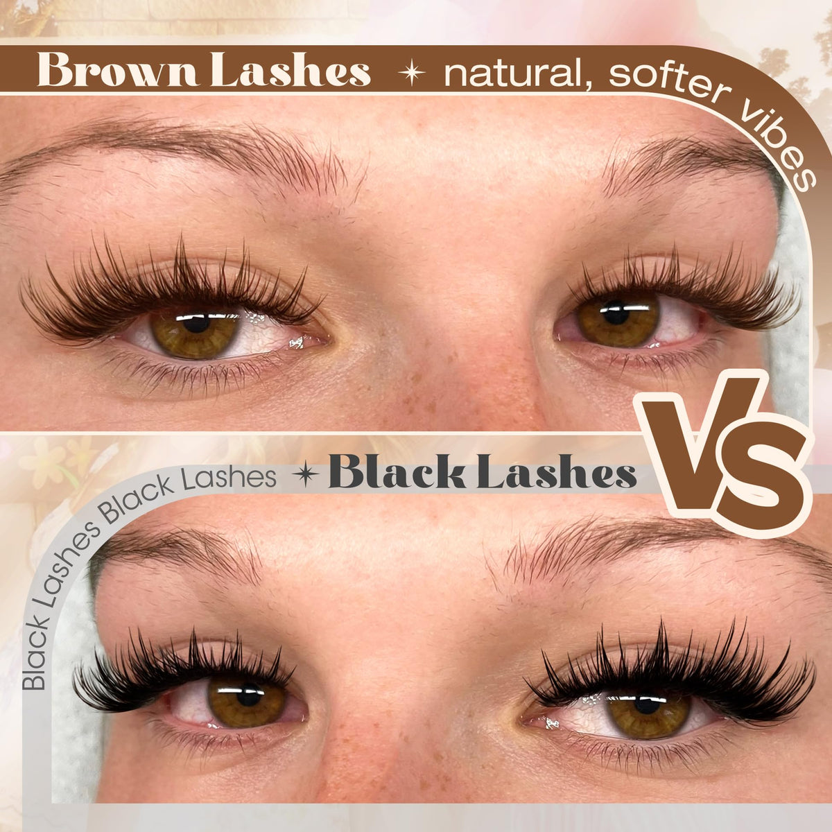 Mavphnee Brown Lash Clusters lifestyle image with makeup