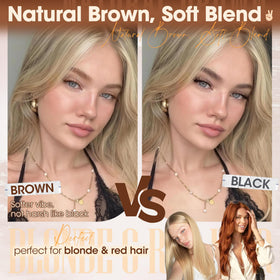 Mavphnee Brown Lash Clusters on model's eyes for natural look