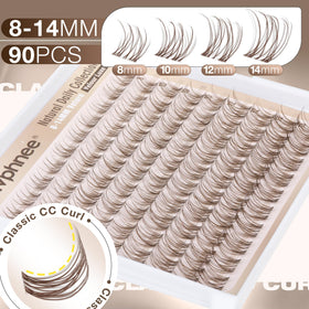 Mavphnee Brown Lash Clusters showing easy-grip band