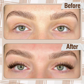 Mavphnee Brown Lash Clusters showing mixed lengths