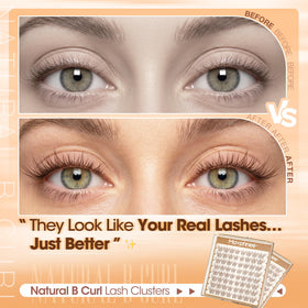 Mavphnee Brown Lash Clusters showing natural finish
