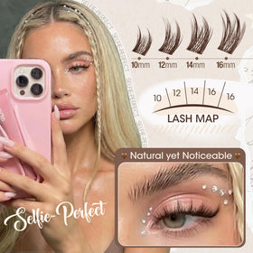 Mavphnee Brown Lash Clusters with spiky design overview
