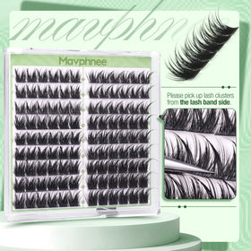 Mavphnee Cat Eye Lash Clusters in application process