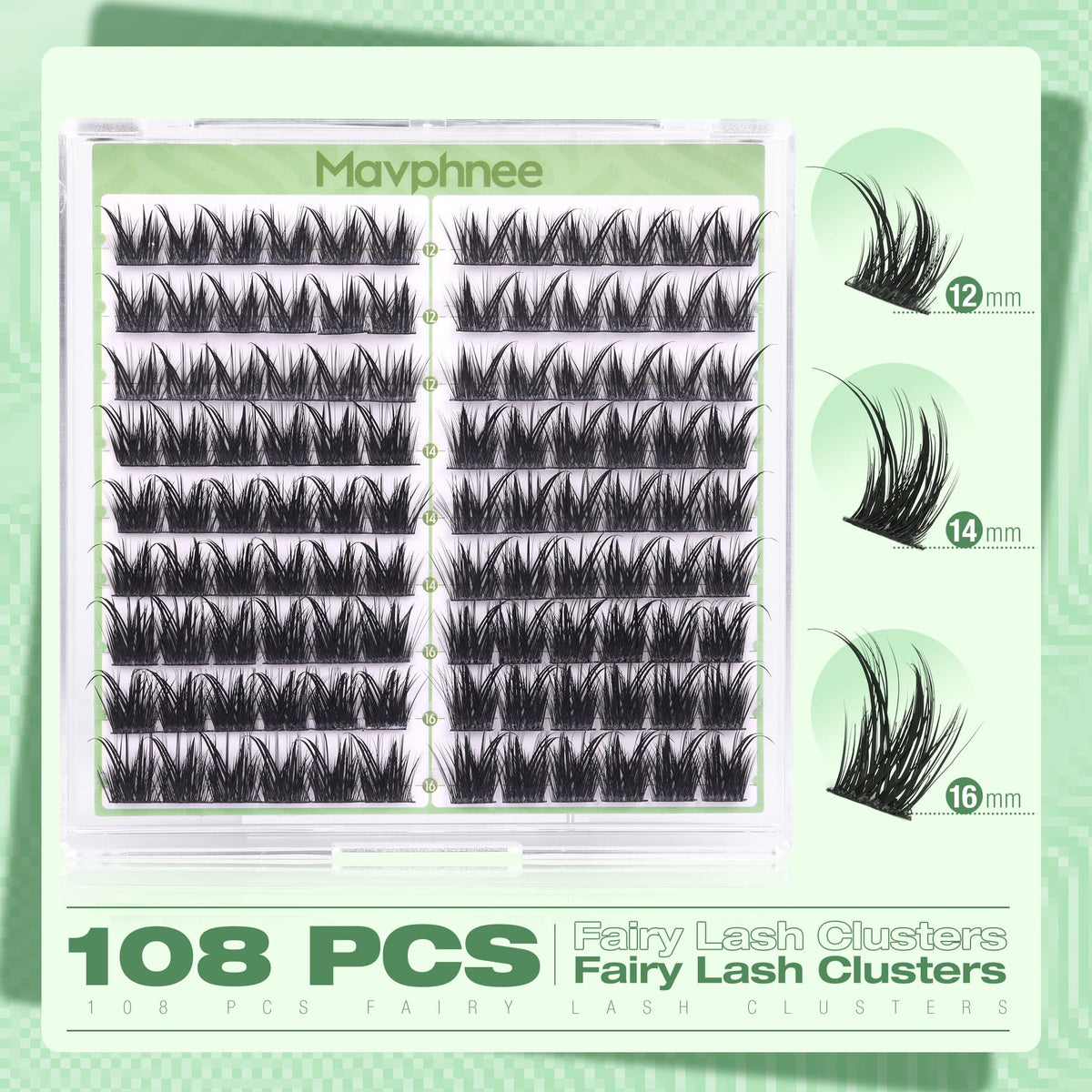Mavphnee Cat Eye Lash Clusters on model's eyes