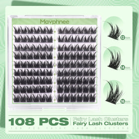 Mavphnee Cat Eye Lash Clusters on model's eyes