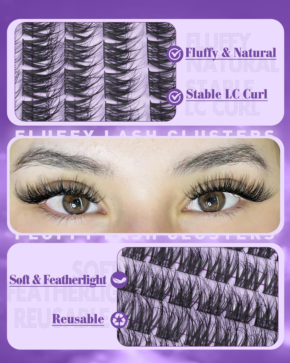 Mavphnee cluster lashes in elegant makeup setting