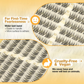 Mavphnee eyelash clusters clear band detail
