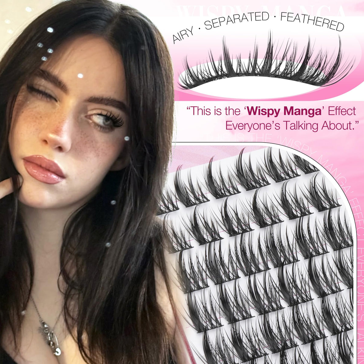 Mavphnee eyelash clusters showing CC curl detail