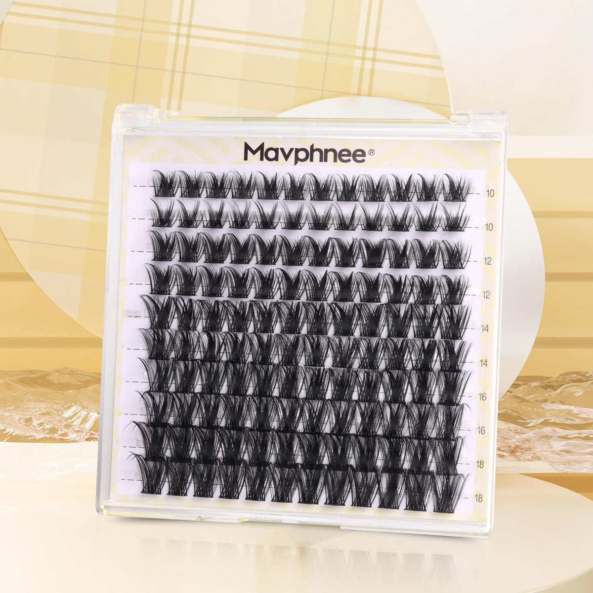 Mavphnee Eyelash Clusters showing natural look