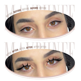 Mavphnee Fox Eye Lash Clusters in hand for size reference