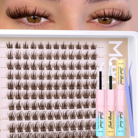 Mavphnee kit contents including lashes and adhesive