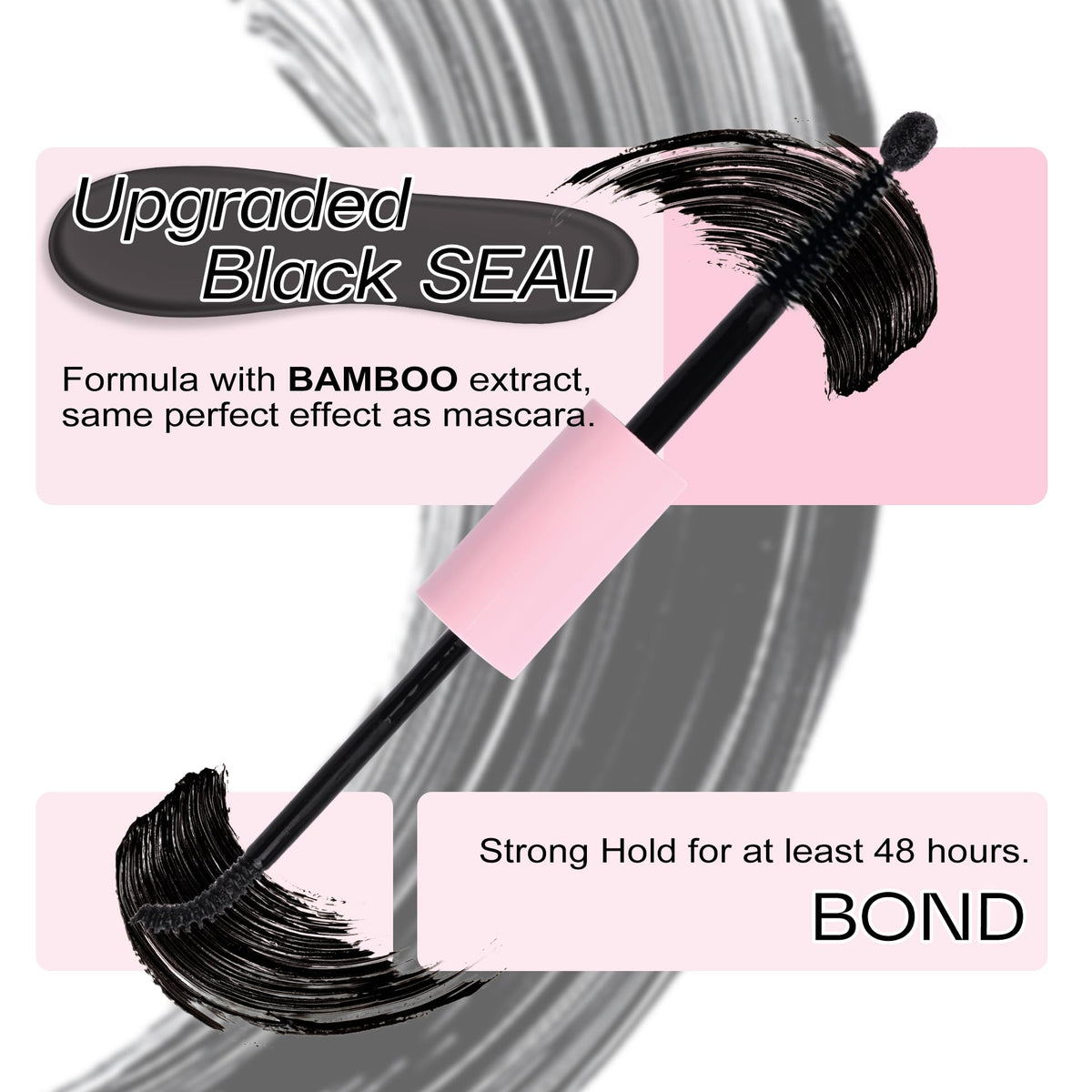 Mavphnee Lash Bond and Seal black glue bottle side view