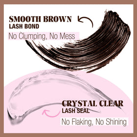 Mavphnee Lash Bond and Seal brown glue application