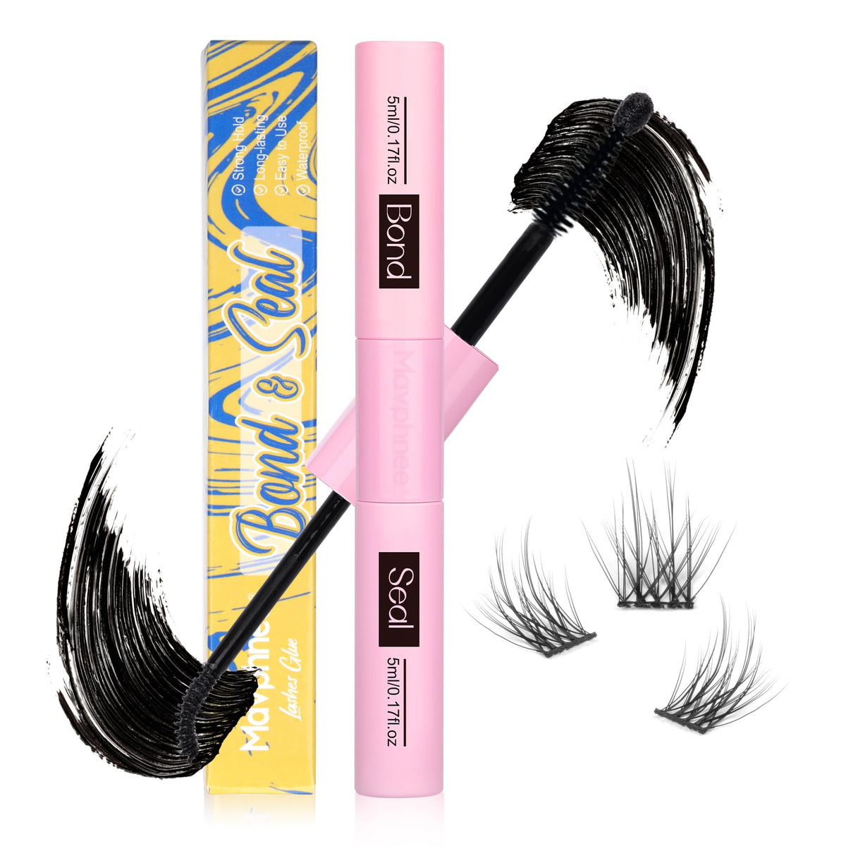 Mavphnee Lash Bond and Seal eyelash glue front view
