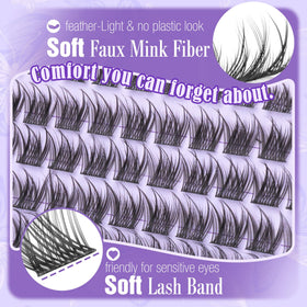 Mavphnee lash clusters close-up showing texture