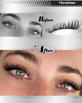 Mavphnee lash clusters kit with tweezers and glue