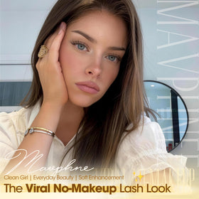 Mavphnee Natural Lash Clusters B Curl 9-12MM close-up