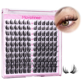 Mavphnee Natural Lash Clusters front view with spiky design