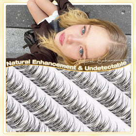 Mavphnee Natural Lash Clusters on model