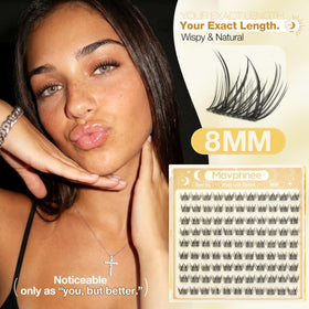 Mavphnee Wispy Lash Clusters 8MM close-up of lashes