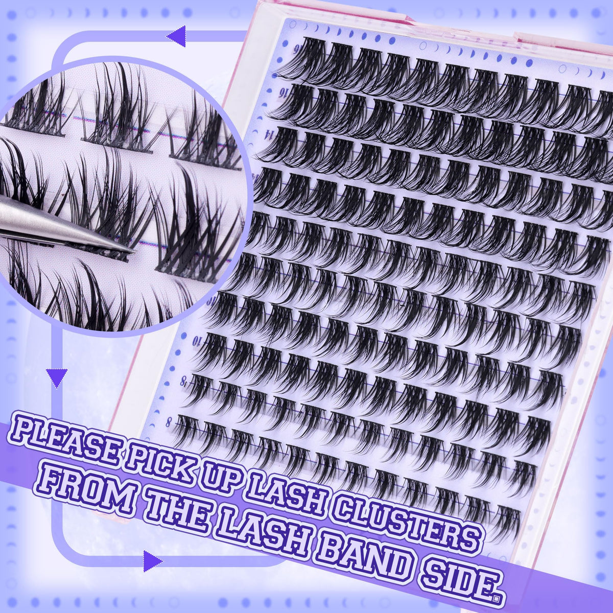 Mavphnee Wispy Lash Clusters individual lash detail