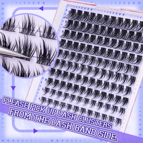 Mavphnee Wispy Lash Clusters individual lash detail