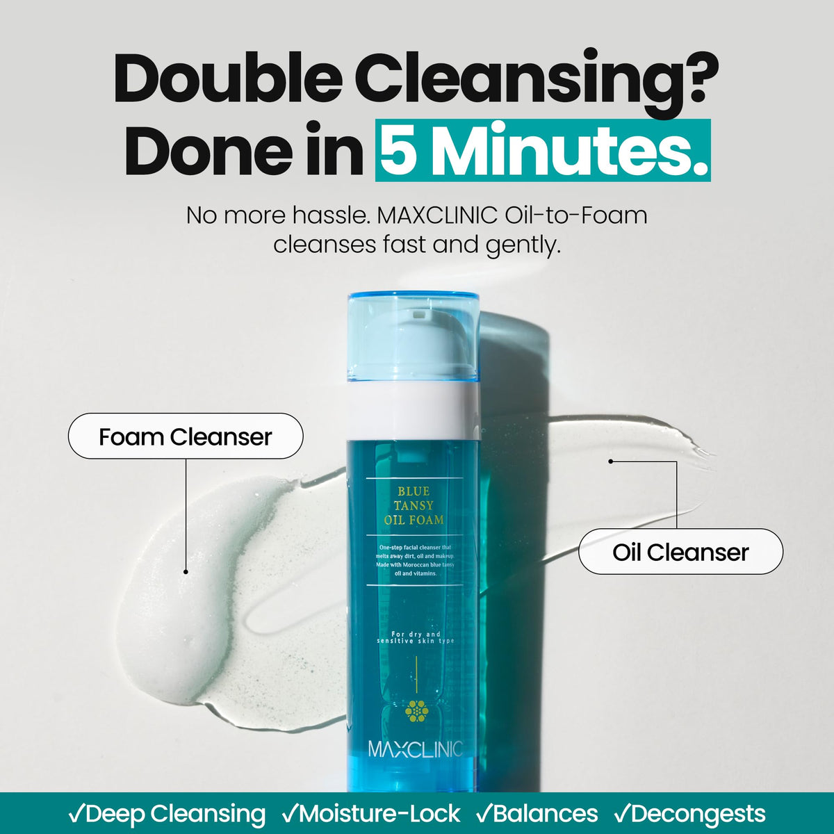 MAXCLINIC K Beauty Blue Tansy Oil To Foam Cleanser back view