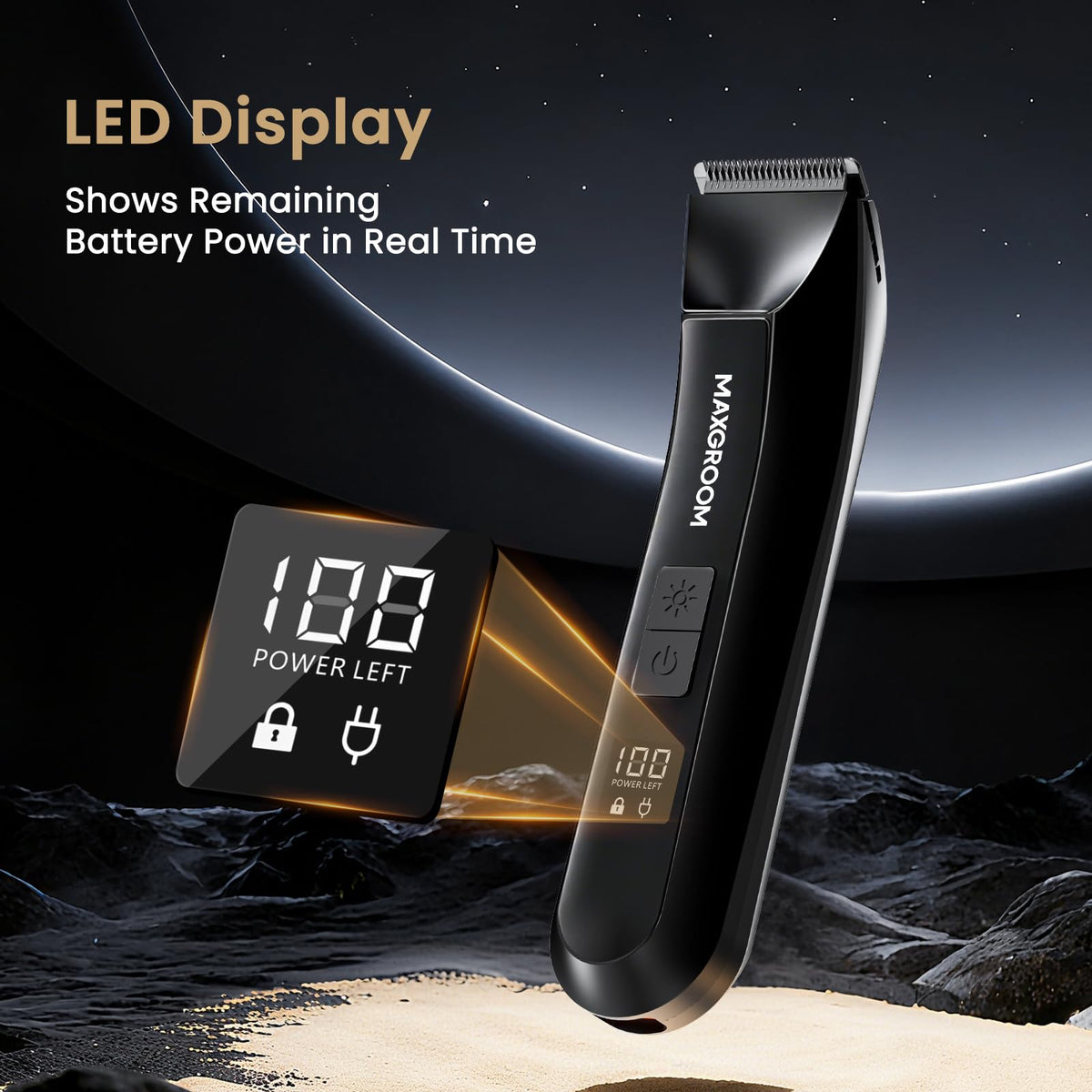 MAXGROOM body hair trimmer with detailed nose trimmer head