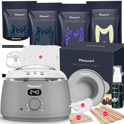 Maxpearl Digital Waxing Kit with Silicone Pot in Grey