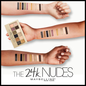 MAYBELLINE 24K Nudes Gold Eyeshadow Palette in lifestyle setting