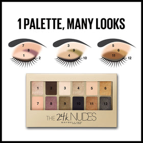 MAYBELLINE 24K Nudes Gold Eyeshadow Palette packaging