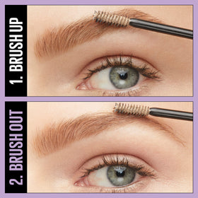 MAYBELLINE Brow Fast Sculpt Eyebrow Mascara Blonde with brush close-up