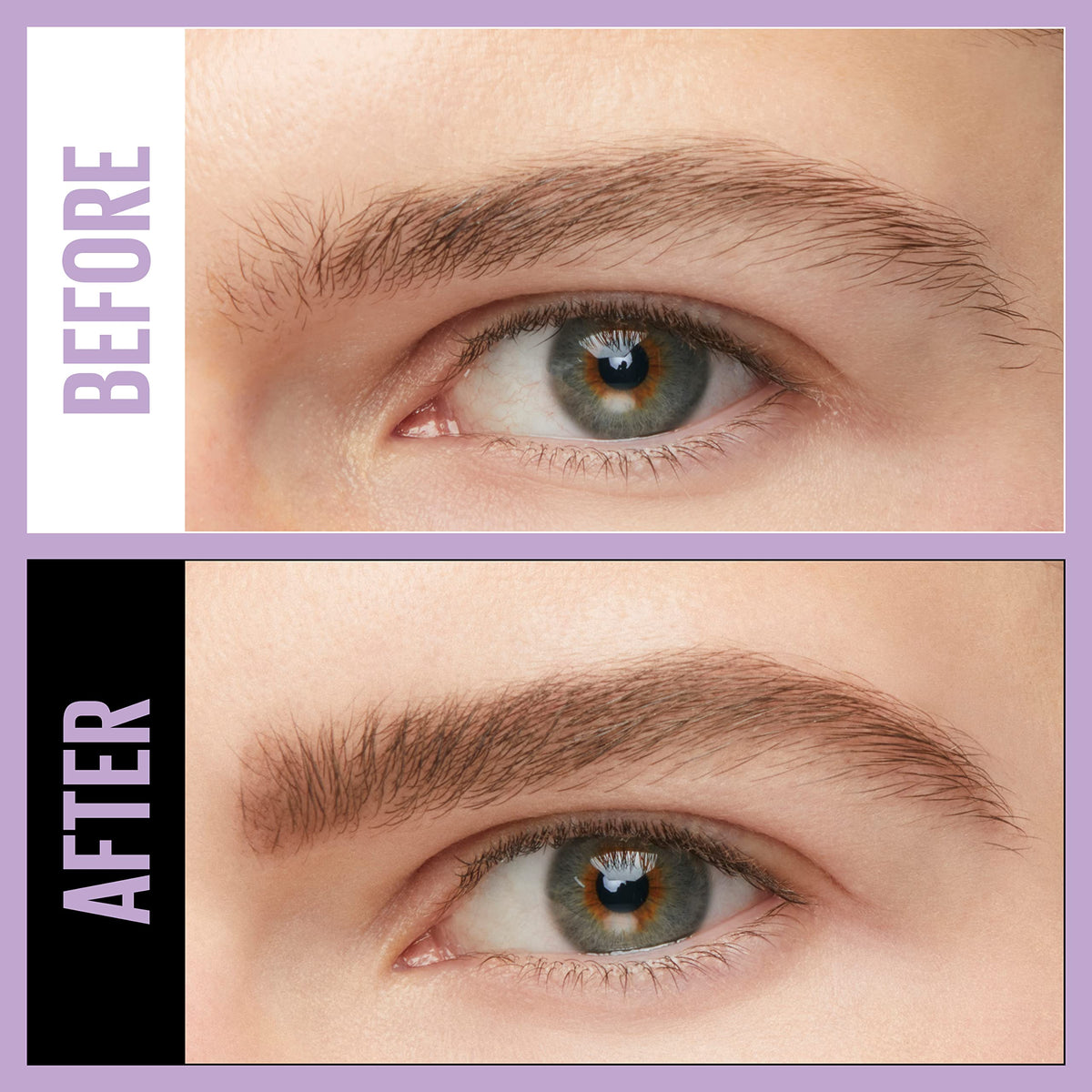 MAYBELLINE Brow Fast Sculpt Eyebrow Mascara Medium Brown application on brows