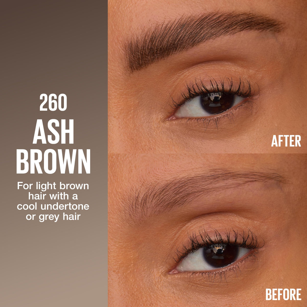 MAYBELLINE Brow Inserts Eyebrow Pen Gel Ash Brown packaging