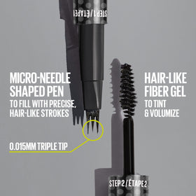 MAYBELLINE Brow Inserts Eyebrow Pen Gel Ash Brown side view