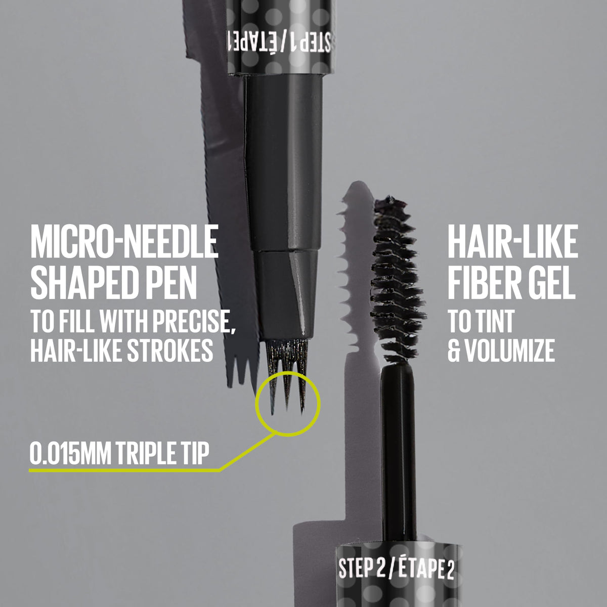 MAYBELLINE Brow Inserts Eyebrow Pen side view with packaging