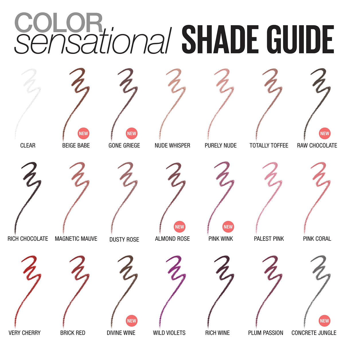 MAYBELLINE Color Sensational Lip Liner Clear in use on lips