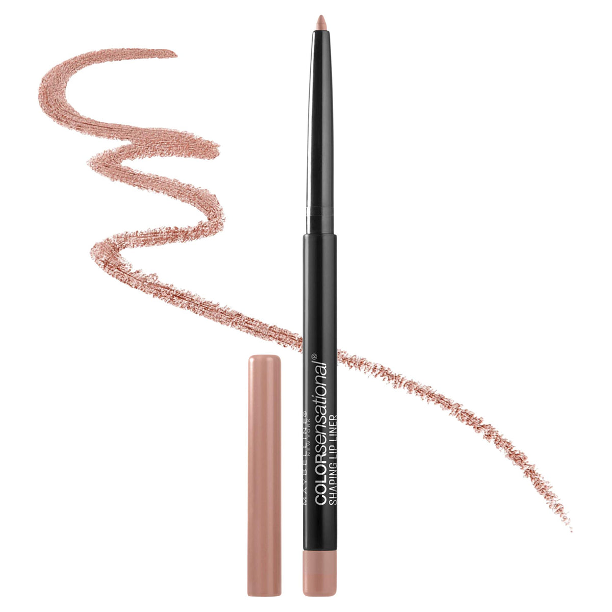 MAYBELLINE Color Sensational Lip Liner Nude Whisper showing self-sharpening tip