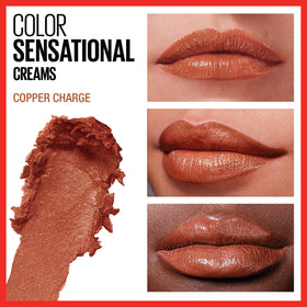 MAYBELLINE Color Sensational Lipstick Copper Charge swatch on skin
