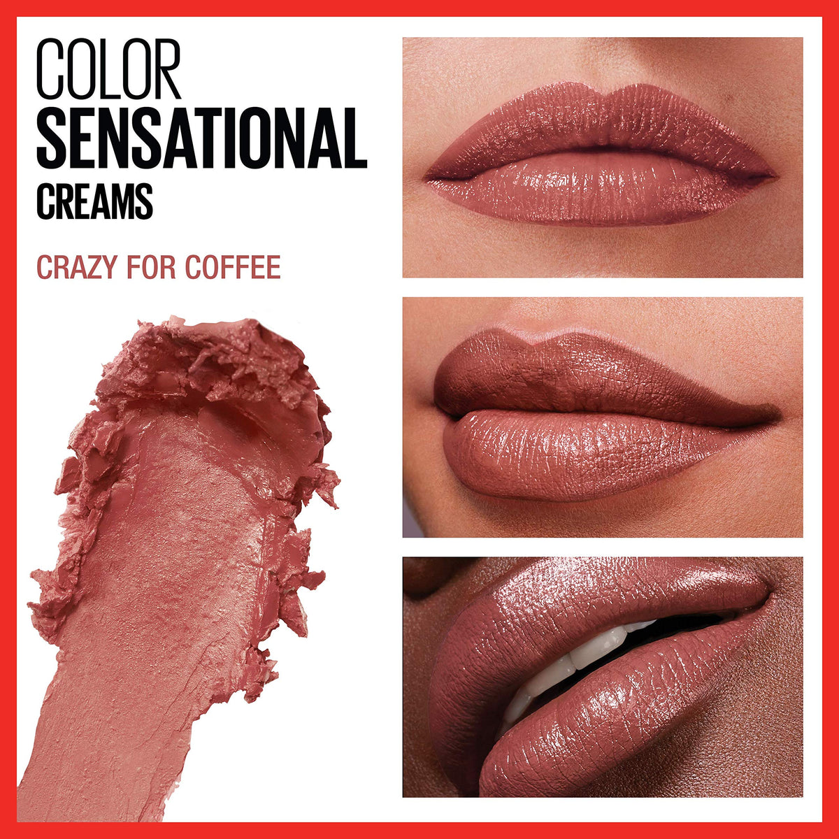 MAYBELLINE Color Sensational Lipstick Crazy for Coffee packaging