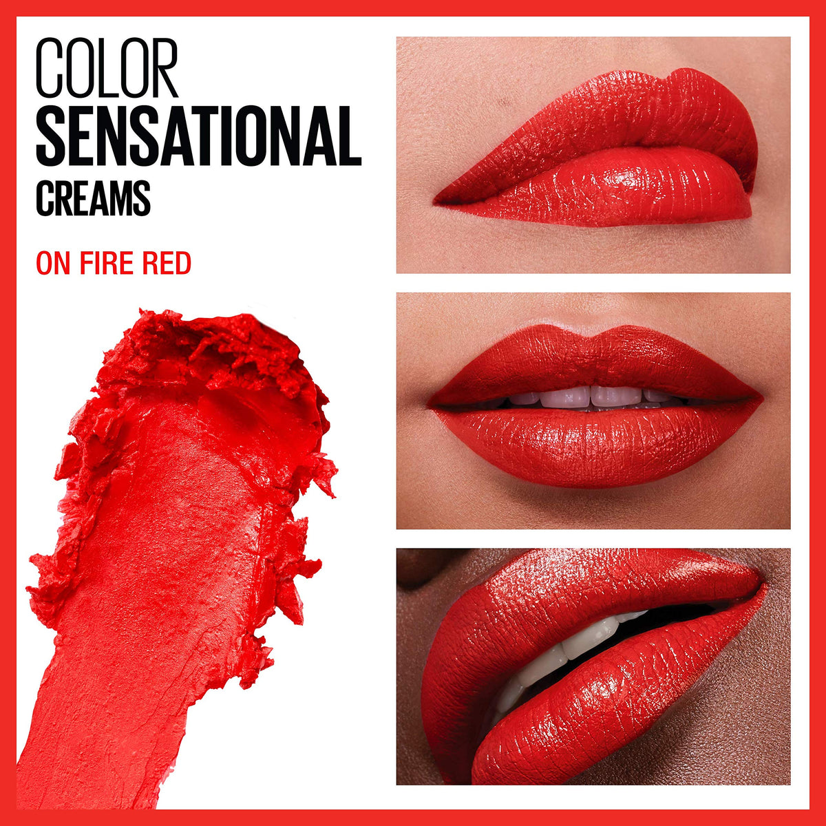 MAYBELLINE Color Sensational Lipstick swatch on skin