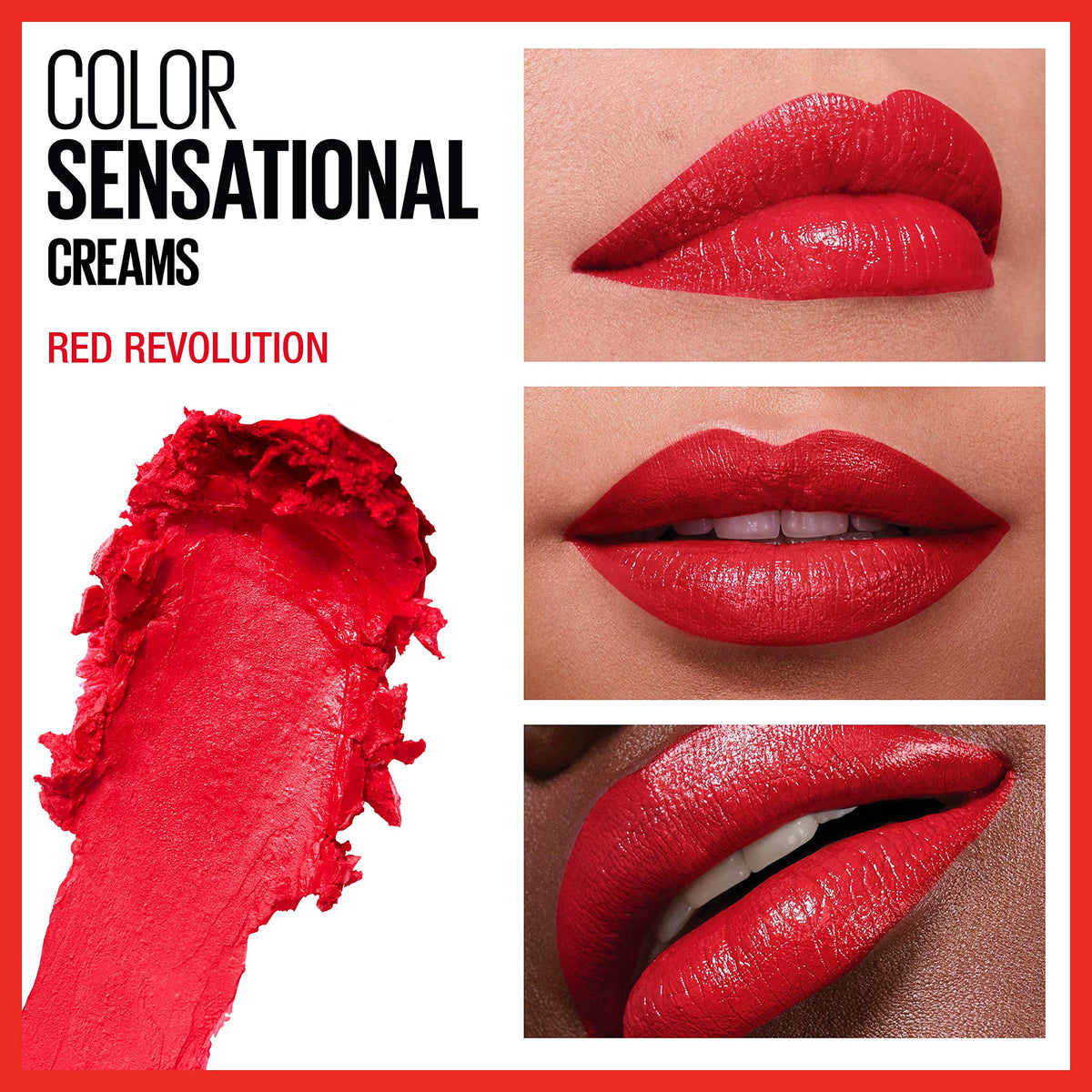 MAYBELLINE Color Sensational Lipstick swatch on skin