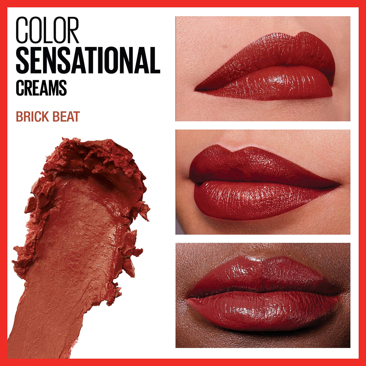 MAYBELLINE Color Sensational Lipstick swatch on skin