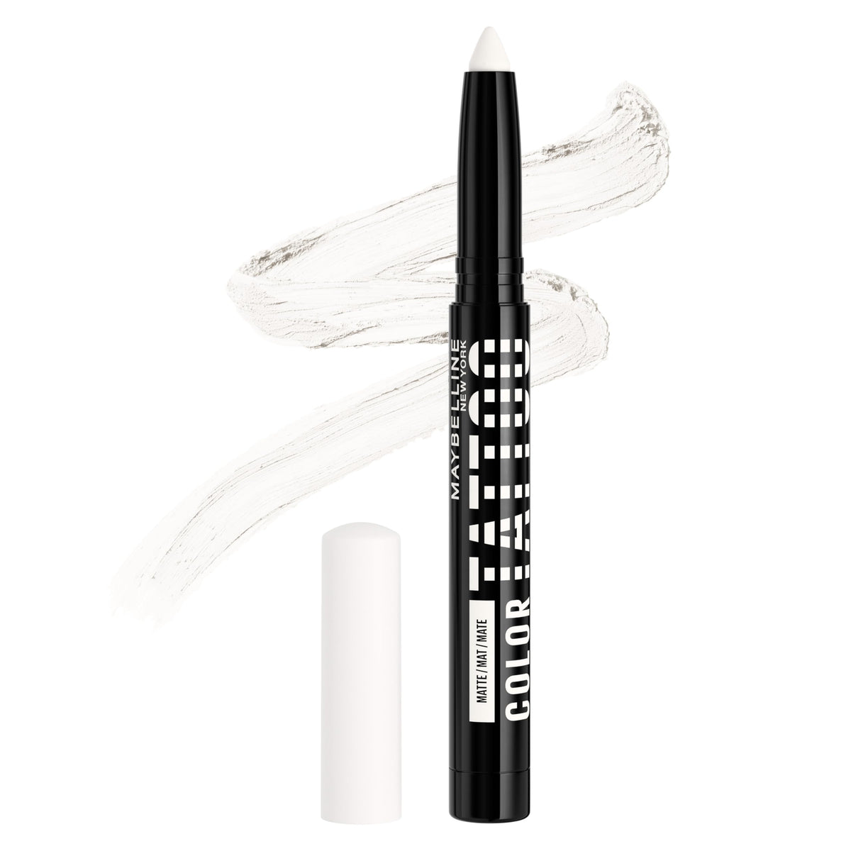 MAYBELLINE Color Tattoo Longwear Eye Shadow Stix in Matte White front view