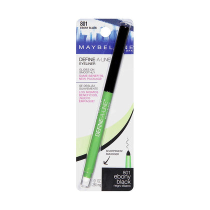MAYBELLINE Define-A-Line Eyeliner Ebony Black front view