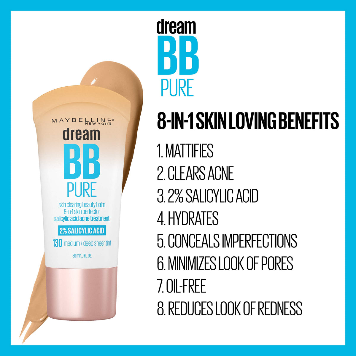 MAYBELLINE Dream Pure BB Cream application on model