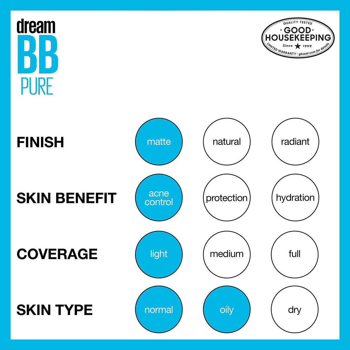 MAYBELLINE Dream Pure BB Cream ingredients list