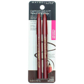 MAYBELLINE Expert Eyes Twin Brow & Eye Pencil Dark Brown in hand